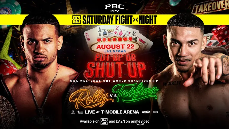 Video for the film Rolando Romero vs. Teofimo Lopez — Rolly vs. Teofimo FIGHT PREVIEW: August 22, 2026 | LIVE on PBC PPV