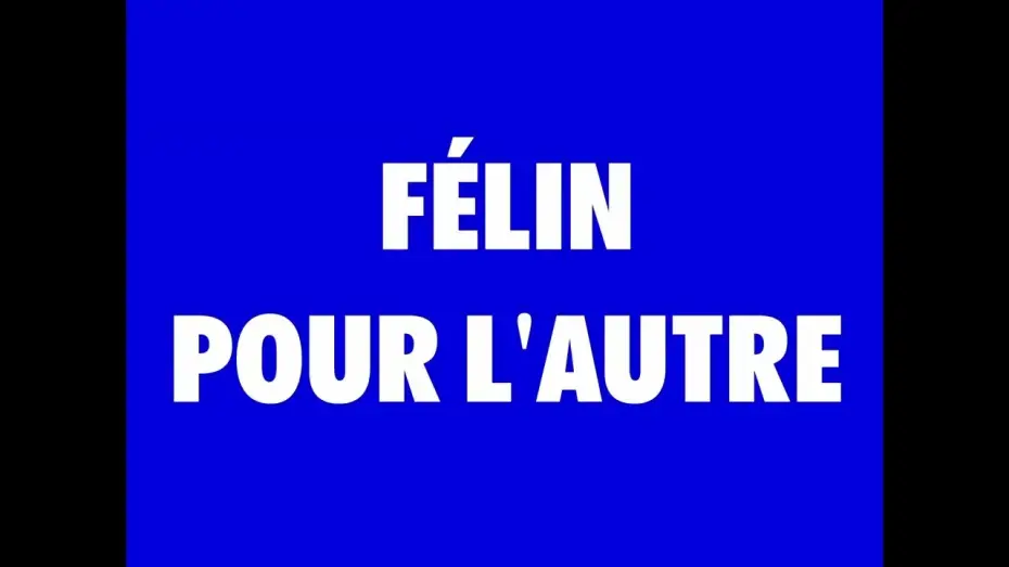 Video for the film FÉLIN POUR L'AUTRE — FÉLIN POUR L'AUTRE