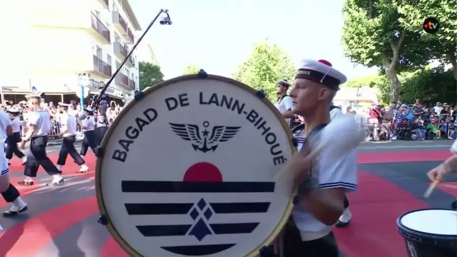 Video for the film Le 55e Festival interceltique de Lorient - La Grande Parade des Nations celtes — Grande Parade des Nations Celtes 2026 - Le bagad de Lann-Bihoué