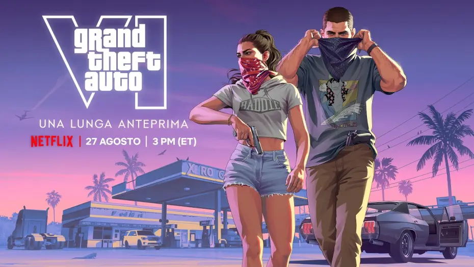 Video for the film Grand Theft Auto VI: An Extended Look — Grand Theft Auto VI: Una lunga anteprima. In arrivo il 27 agosto