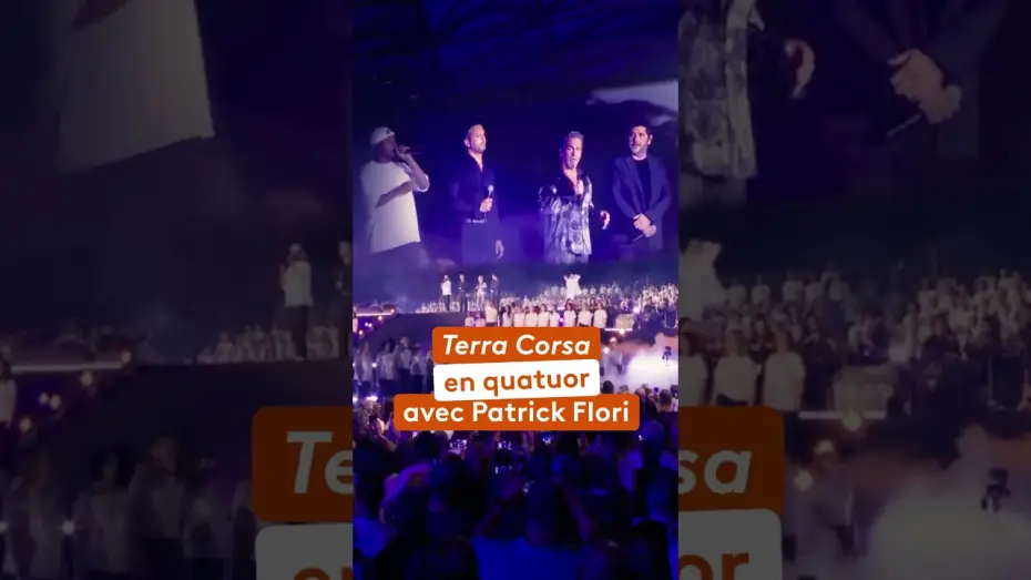 Video for the film Corsu Mezu Mezu - Un soir au Vélodrome avec Patrick Fiori — Patrick Fiori, Florent Pagny, Soprano et Anthony Geronimi chantent « Terra Corsa »