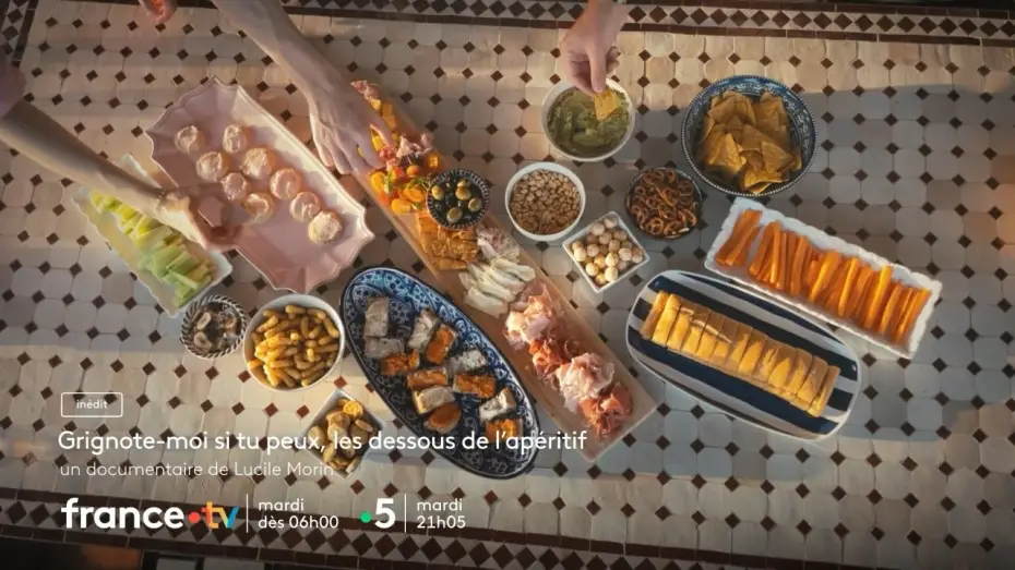 Video for the film Grignote-moi si tu peux, les dessous de l'apéritif — Grignote-moi si tu peux, les dessous de l'apéritif sur France 5 mardi 1er septembre 2026