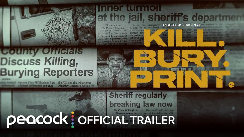Video for the film Kill. Bury. Print. — Kill. Bury. Print. | Official Trailer | Peacock Original