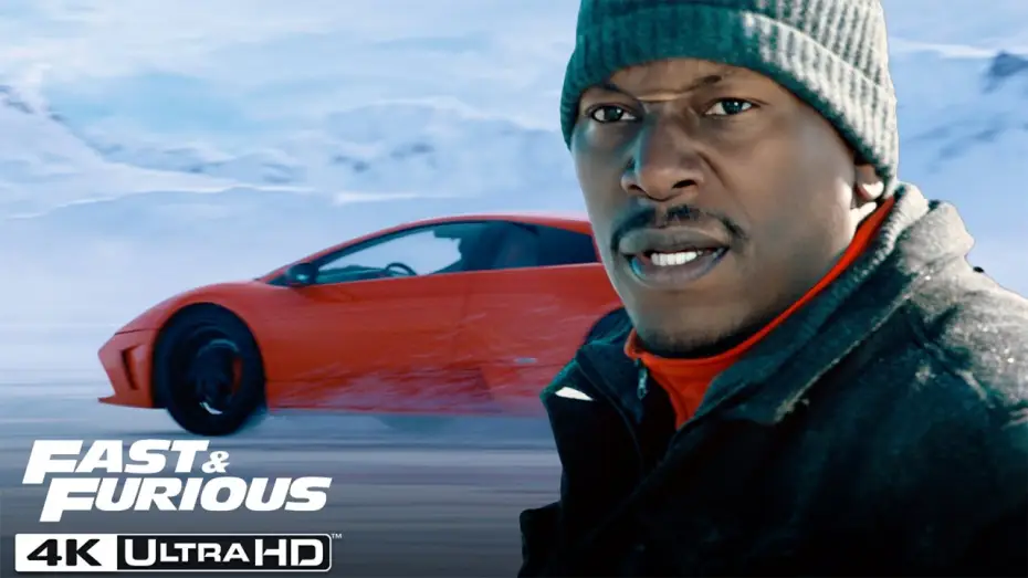 Video for the film The Fate of the Furious — Intense Chase Leads to Roman's Lamborghini Sinking