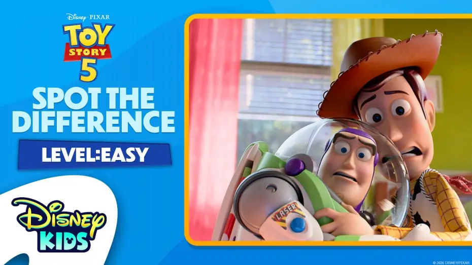 Video for the film Toy Story 5 — Spot the Difference - Toy Story 5 - Level: Easy