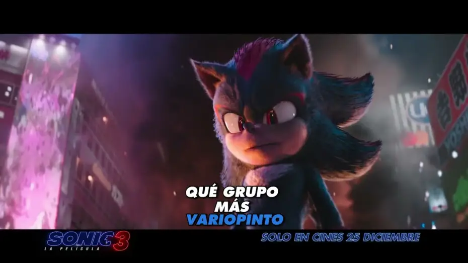 Video for the film Sonic the Hedgehog 3 — Sonic y su equipo