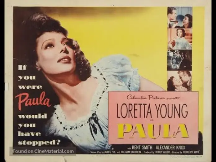 Video for the film Paula — PAULA (1952) Theatrical Trailer - Loretta Young, Kent Smith, Alexander Knox