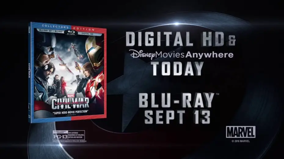 Video for the film Captain America: Civil War — Arrives on Digital HD Sep 2nd!