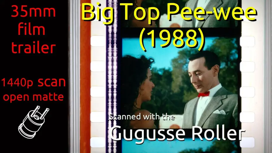 Video for the film Big Top Pee-wee — Big Top Pee-wee (1988) 35mm film trailer, flat open matte, 1440p