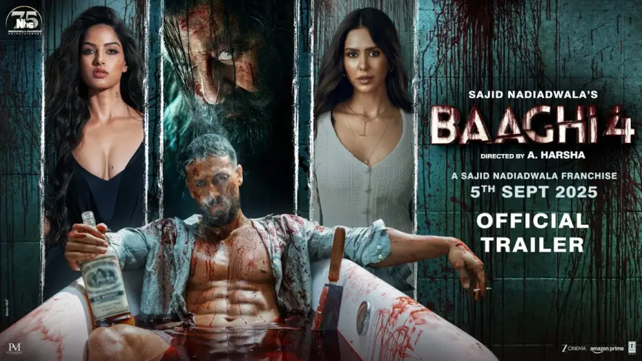 Video for the film Baaghi 4 — Baaghi 4 Trailer | Tiger, Sanjay, Harnaaz, Sonam | Sajid Nadiadwala | A.Harsha | In Cinemas 5th Sept