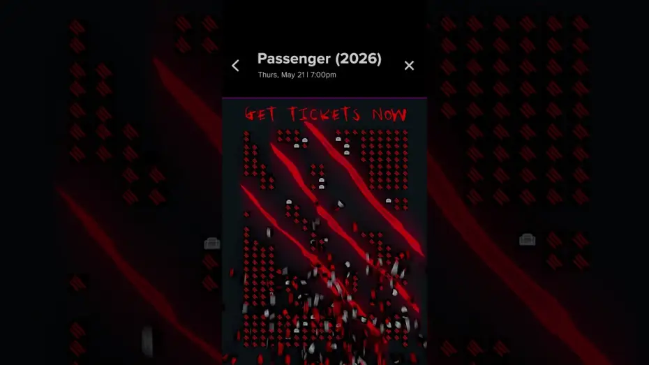 Video for the film Passenger — GET /// TICKETS ⍉ NOW 𖨆. Before it's too late.