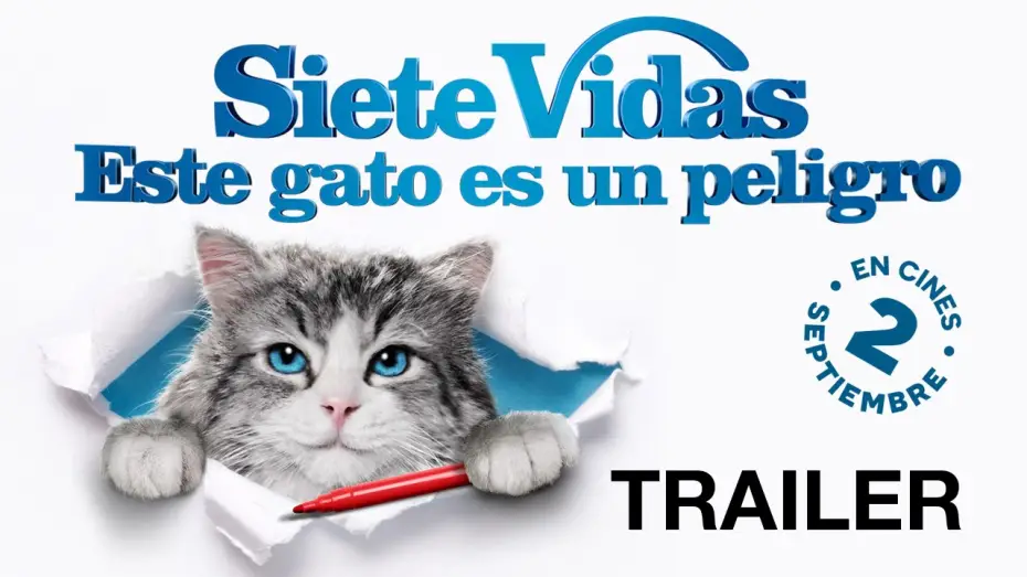 Video for the film Nine Lives — SIETE VIDAS ESTE GATO ES UN PELIGRO - Tráiler oficial HD