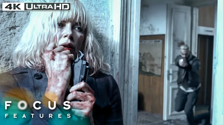 Video for the film Atomic Blonde — Lorraine’s Brutal Stairway Fight Protecting Spyglass