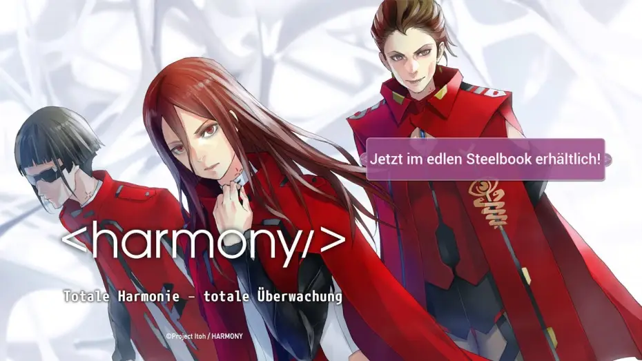 Video for the film Harmony — Project Itoh – Harmony (Anime-Trailer)