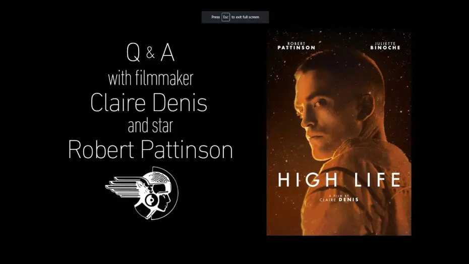 Video for the film High Life — High Life Q&A with Robert Pattinson & Claire Denis