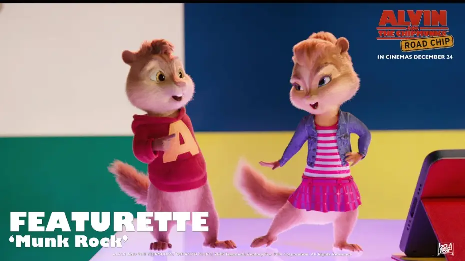 Video for the film Alvin and the Chipmunks: The Road Chip — 'Munk Rock' Featurette
