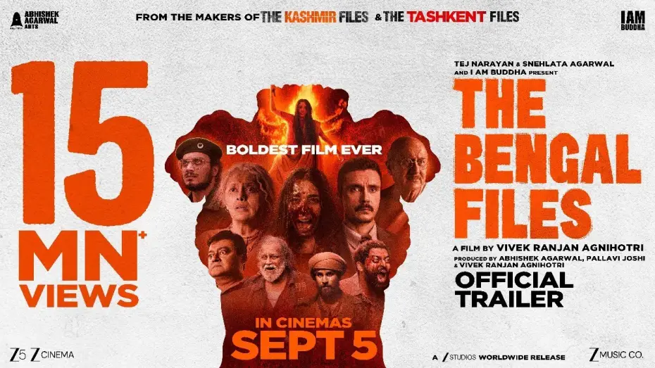 Video for the film The Bengal Files — THE BENGAL FILES Official Trailer | Vivek Agnihotri | Abhishek A | Pallavi J | Zee Studios | 5 Sept