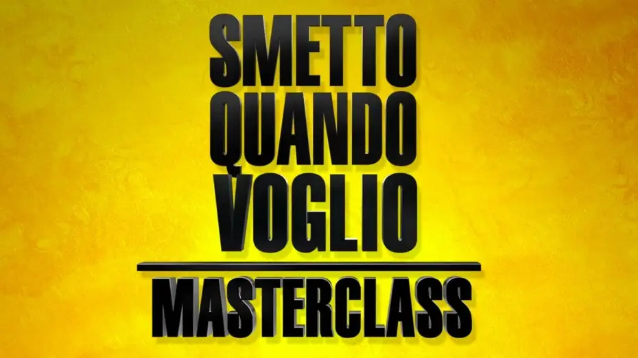 Video for the film I Can Quit Whenever I Want 2: Masterclass — SMETTO QUANDO VOGLIO Masterclass - Trailer (short version)