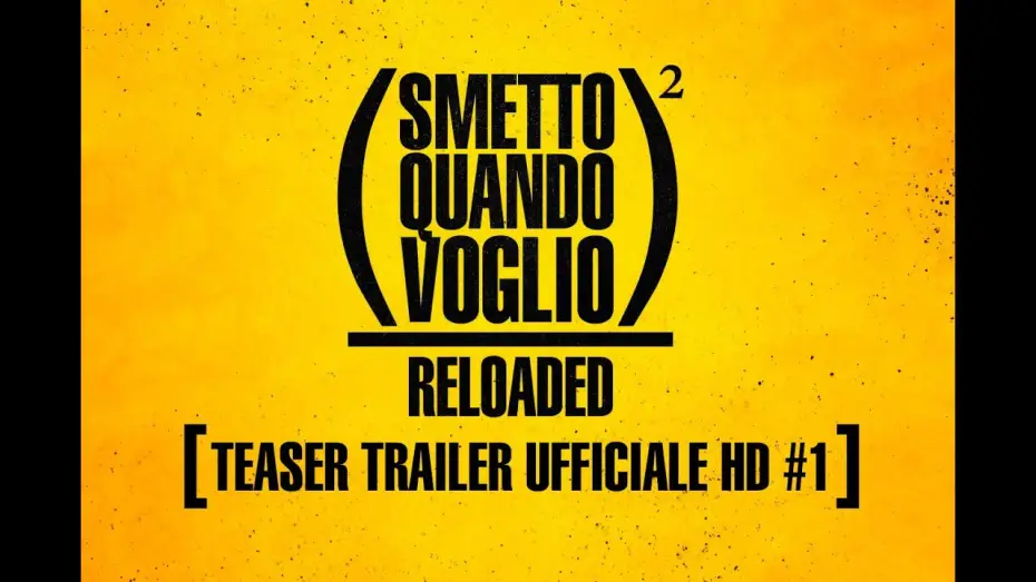 Video for the film I Can Quit Whenever I Want 2: Masterclass — Smetto Quando Voglio Reloaded - Teaser Trailer  Ufficiale #1 HD