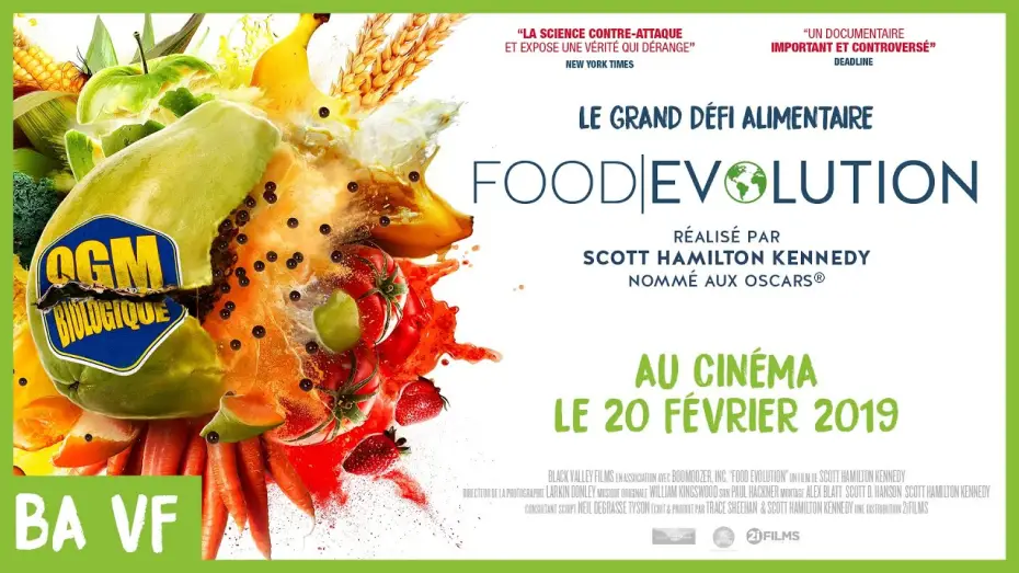Video for the film Food Evolution — BANDE-ANNONCE FOOD EVOLUTION VF