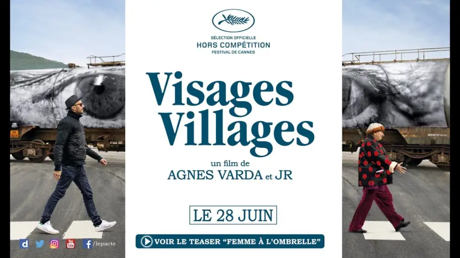 Video for the film Faces Places — Teaser "Femme à l'ombrelle" - VISAGES, VILLAGES d'Agnès Varda et JR