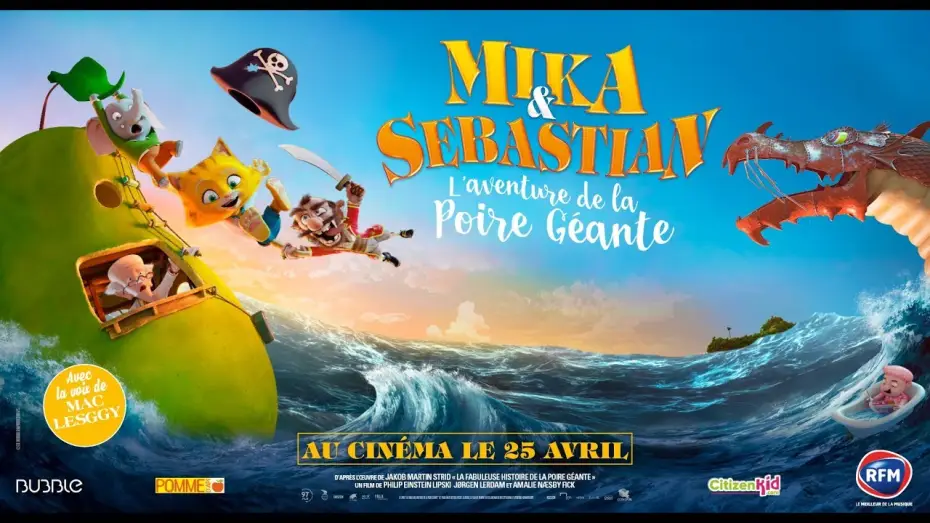 Video for the film The Incredible Story of the Giant Pear — MIKA & SEBASTIAN : l'aventure de la poire géante - Bande Annonce VF
