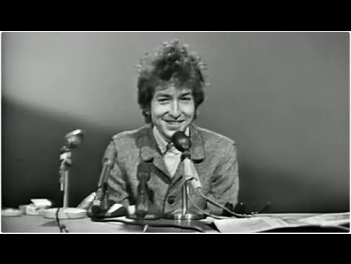 Video for the film Dylan Speaks — Bob Dylan San Francisco Press Conference 1965