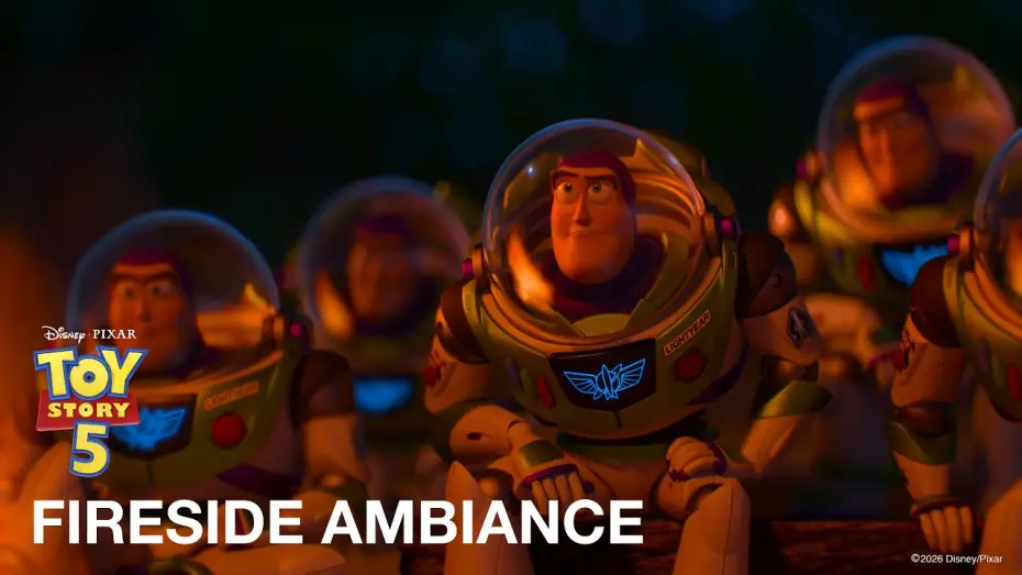 Video for the film Toy Story 5 — Buzz Fireside Ambiance