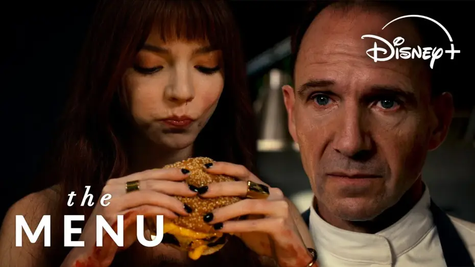 Video for the film The Menu — Ralph Fiennes Makes Anya Taylor-Joy A Cheeseburger