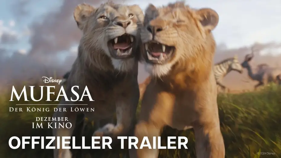 Video for the film Mufasa: The Lion King — Offizieller Trailer