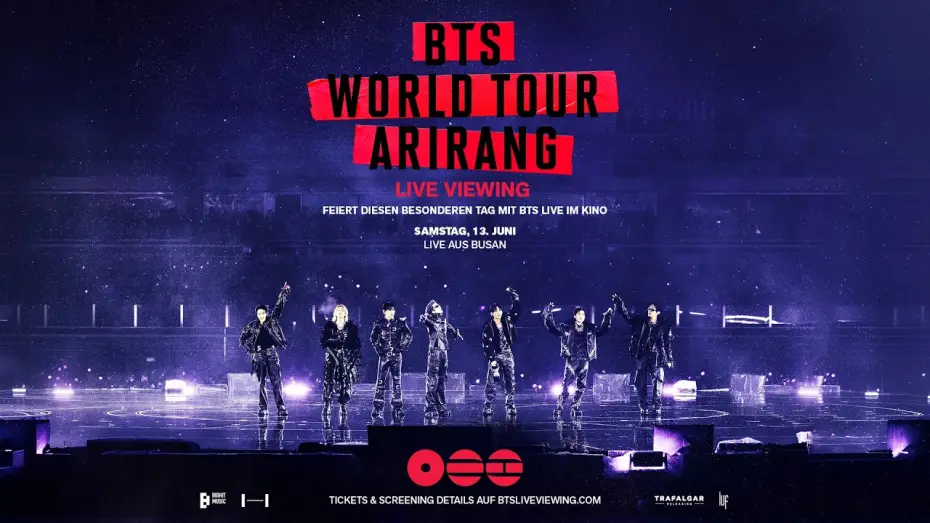 Video for the film BTS World Tour 'Arirang' in Busan: Live Viewing — BTS WORLD TOUR 'ARIRANG' IN BUSAN: LIVE VIEWING | TRAILER GERMAN