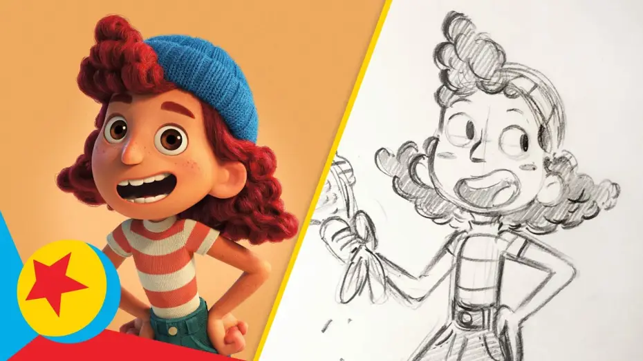 Video for the film Luca — How to Draw Guilia from Luca | Draw With Pixar