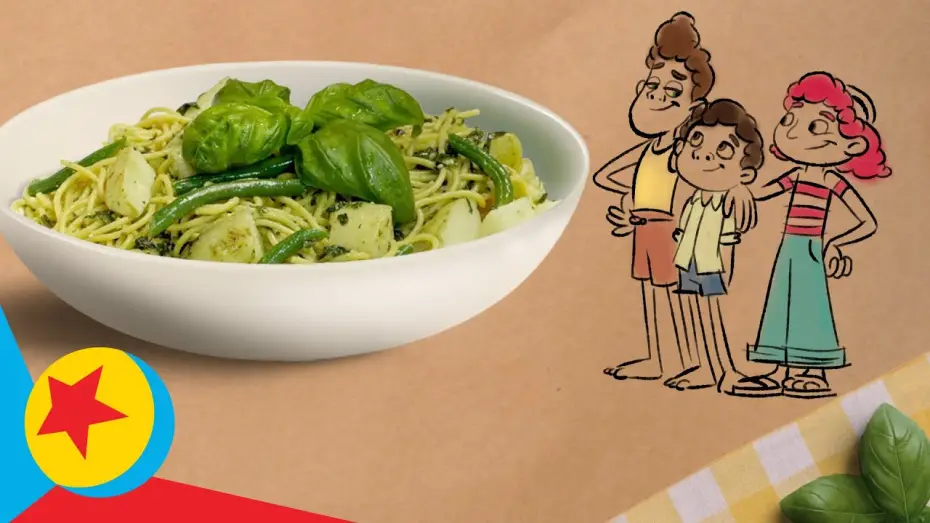 Video for the film Luca — Luca and Alberto Cook Trenette al Pesto | Cooking with Pixar