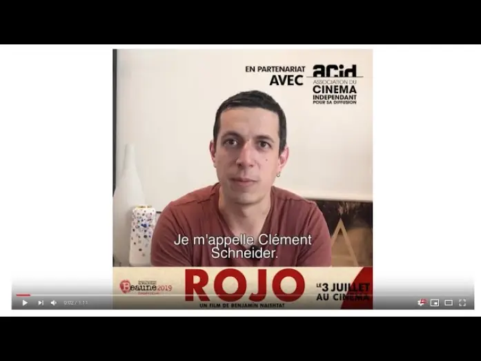 Video for the film Rojo — Celui qui regarde - Le cinéaste Clément Schneider à propos de ROJO