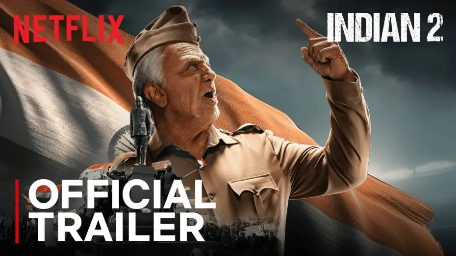 Video for the film Indian 2: Zero Tolerance — Indian 2 | Official trailer | Kamal Haasan | Shankar | Anirudh | Subaskaran | Netflix India
