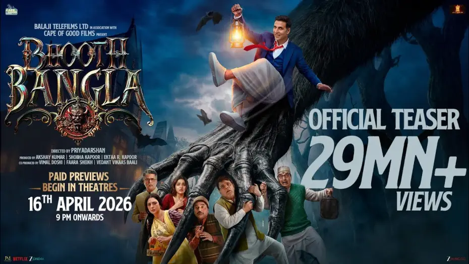 Video for the film Bhooth Bangla — Bhooth Bangla -Official Teaser | Akshay Kumar, Tabu, Paresh, Wamiqa, Priyadarshan |In Cinemas 10 Apr