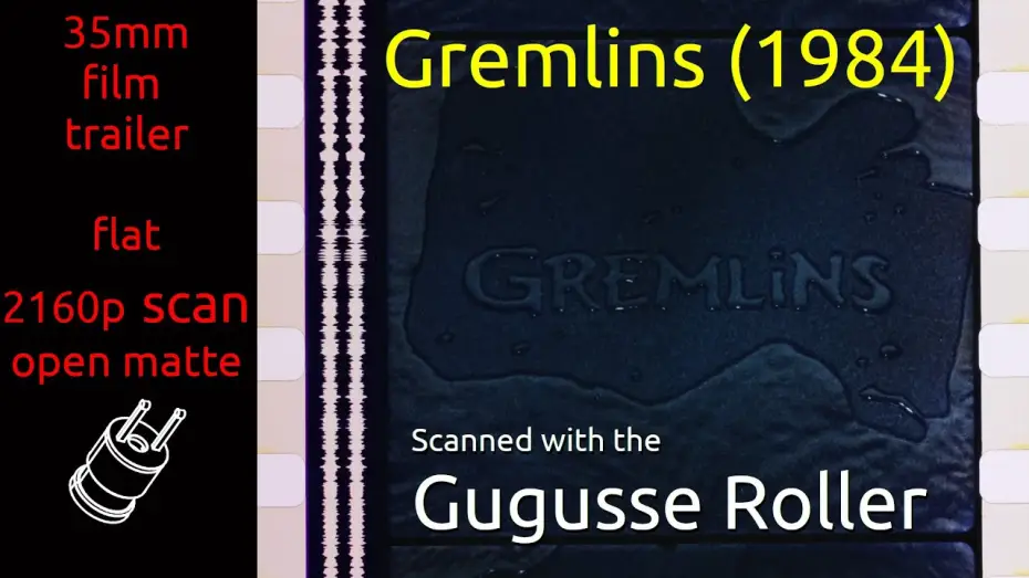 Video for the film Gremlins — Gremlins (1984) 35mm film trailer teaser, flat open matte, 2160p