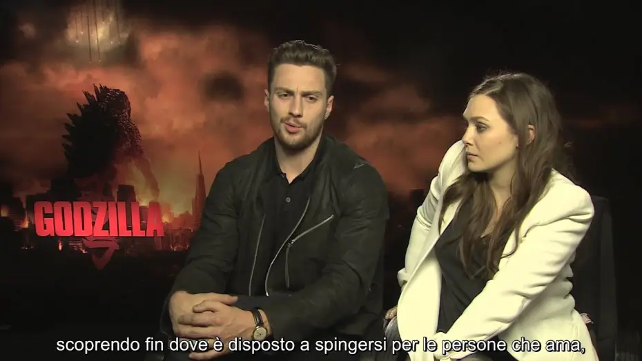 Video for the film Godzilla — Godzilla - Intervista a Aaron Taylor-Johnson e Elizabeth Olsen