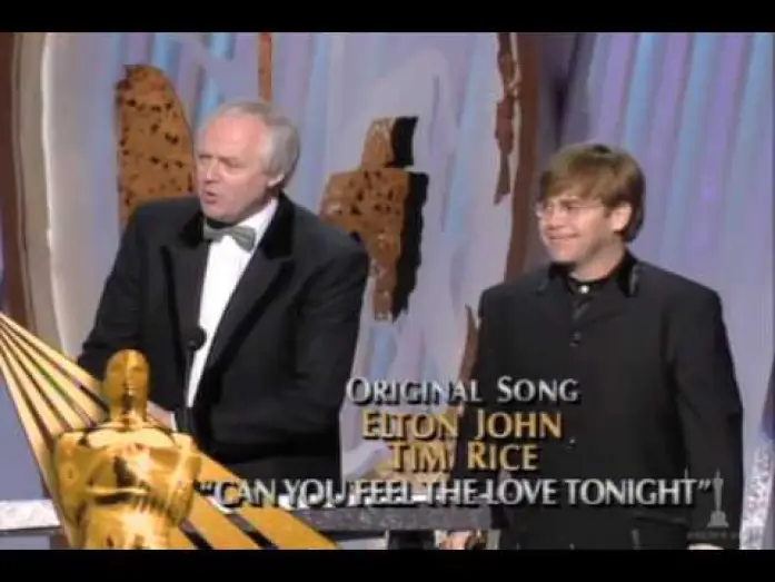 Video for the film The Lion King — Elton John and Tim Rice Win Original Song: 1995 Oscars