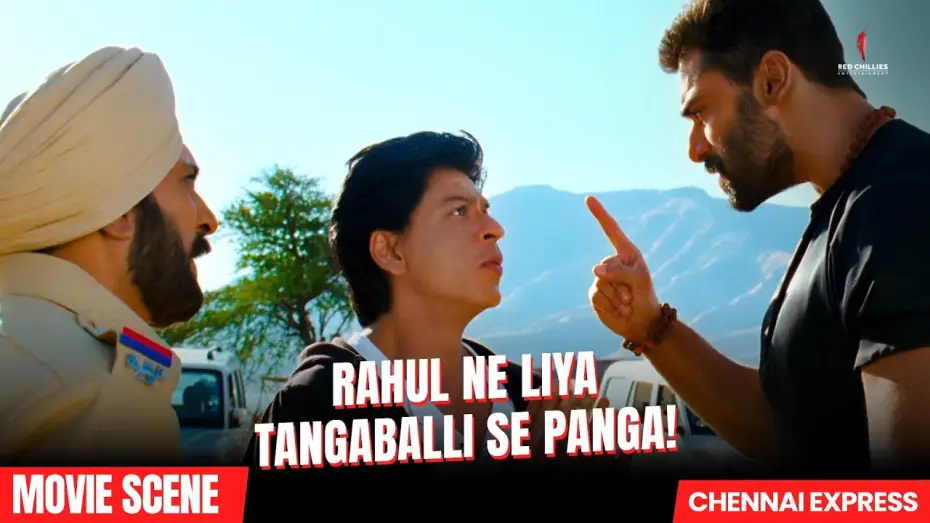 Video for the film Chennai Express — Tangaballi ne kiya Rahul ko challenge! | Chennai Express | Shah Rukh Khan & Deepika P | Movie Scene