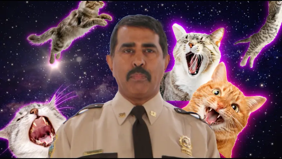 Video for the film Super Troopers 3 — Meow Playing