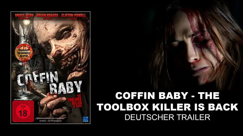 Video for the film Coffin Baby — Coffin Baby -- The Toolbox Killer Is Back (Deutscher Trailer) || KSM