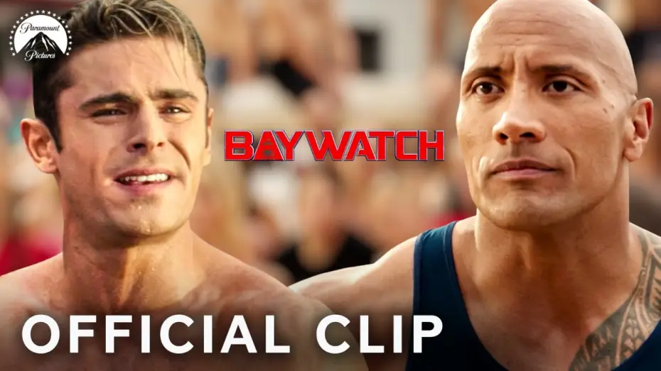 Video for the film Baywatch — Zac Efron vs. The Rock: Obstacle Course Showdown