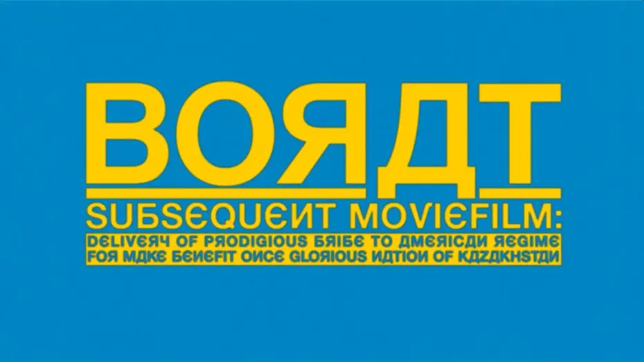 Video for the film Borat Subsequent Moviefilm — Borat: Subsequent Moviefilm - Tráiler Oficial | Amazon Prime Video