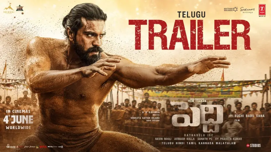 Video for the film Peddi — Peddi Official Trailer (Telugu) | Ram Charan | Janhvi Kapoor | A R Rahman | Buchi Babu Sana