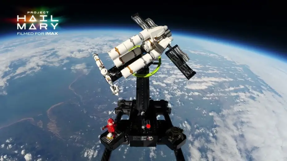 Video for the film Project Hail Mary — Highest Altitude Launch Retrieval of a Lego Set