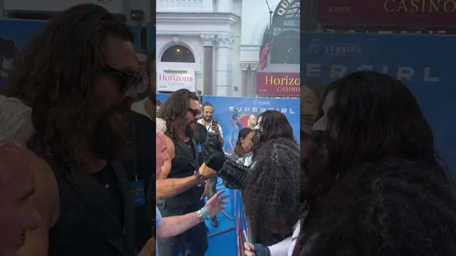 Video for the film Supergirl — Seeing double? 🤝 Jason Momoa meets a Lobo look-alike in London for SUPERGIRL.