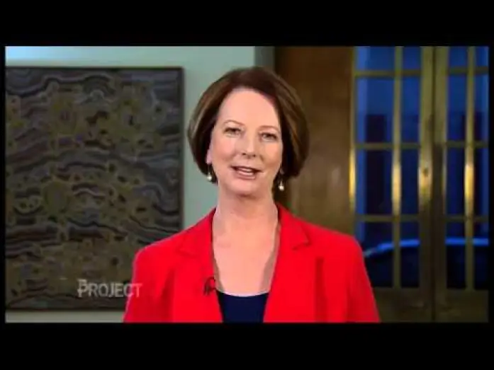 Video for the film The Campaign — Will Ferrell Interviews Julia Gillard on The Project