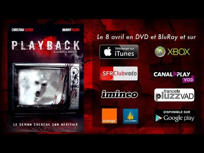 Video for the film Playback — PlayBack - Disponible le 8 Avril en VOD, DVD et BluRay