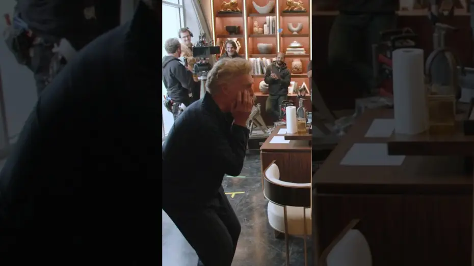 Video for the film Happy Gilmore 2 — Adam Sandler gifts a gold jacket to Christopher McDonald